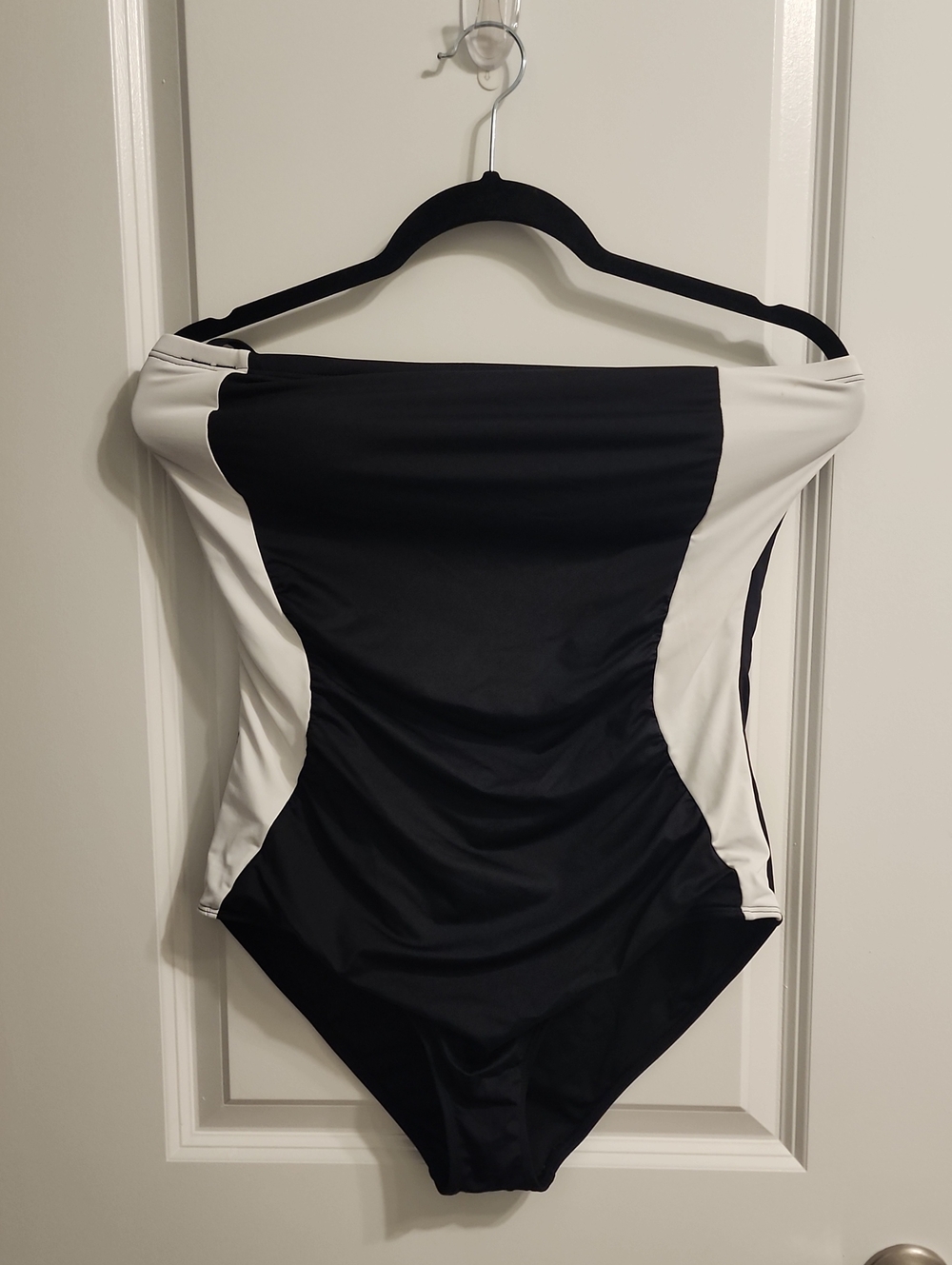 Classic Black & White One-Piece Swimsuit
